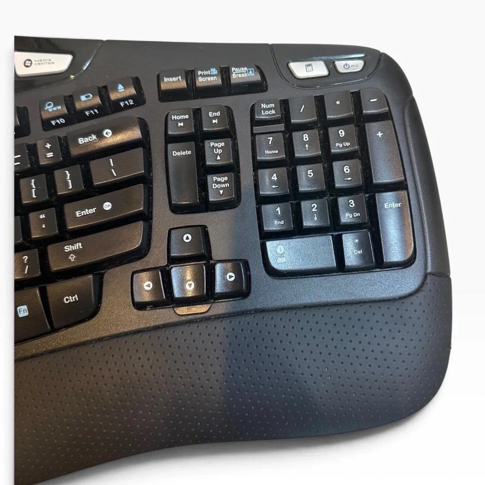 Logitech K350 Wireless Wave Ergonomic Keyboard Black Y-RBN90 Media Keys not test